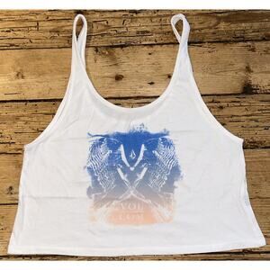 Volcom Women’s Size M White Graphic Crop Top